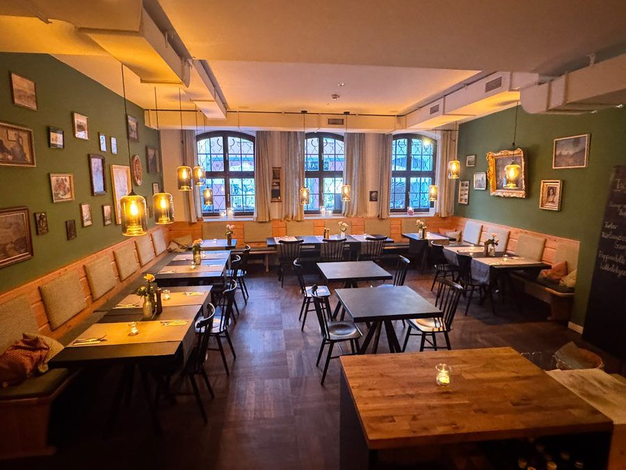 A view into the dining room